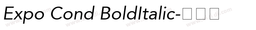 Expo Cond BoldItalic字体转换